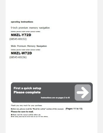 2022 daihatsu tanto 9-inch premium (nmzl-y72d) navigation & multimedia manual